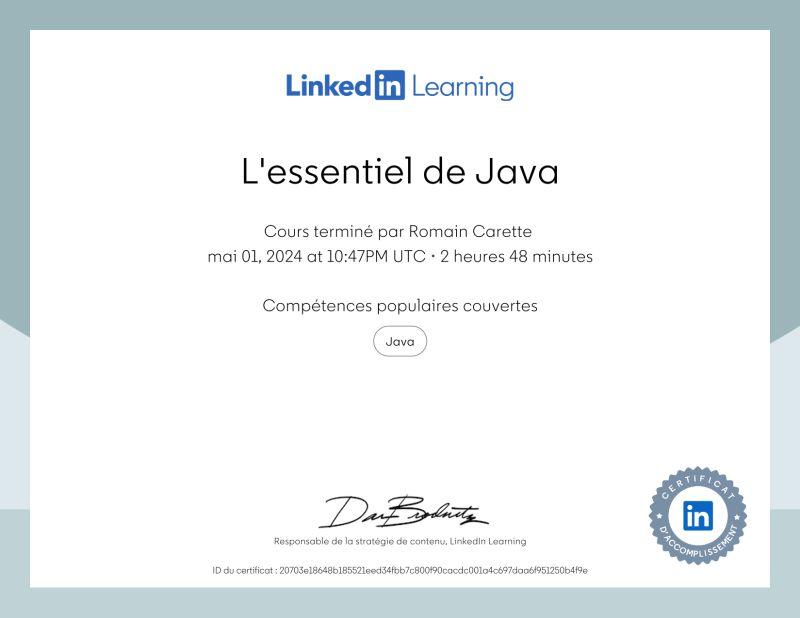 Certification Java